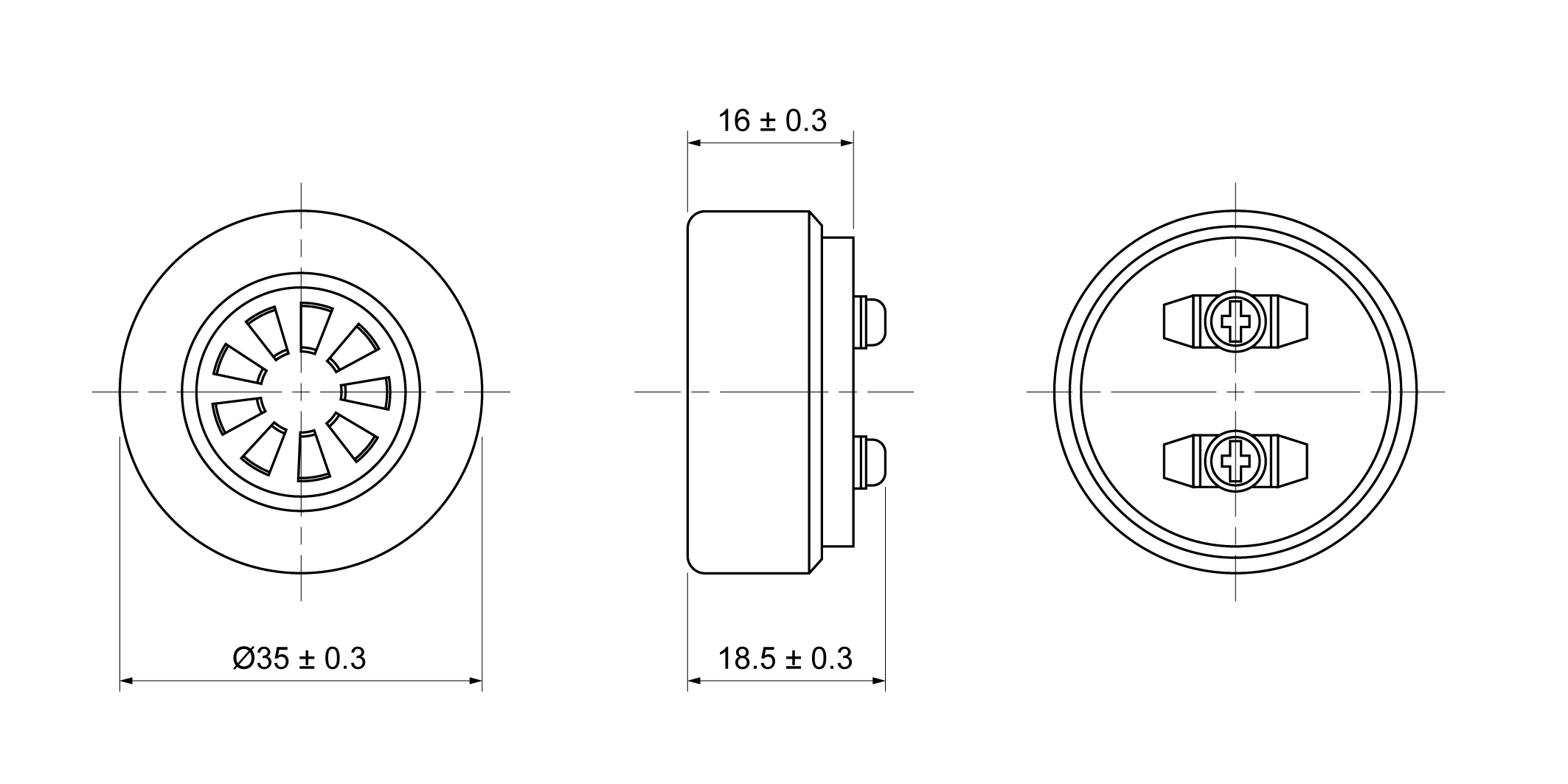 DR3516B-M150HE Mechanical Drawing